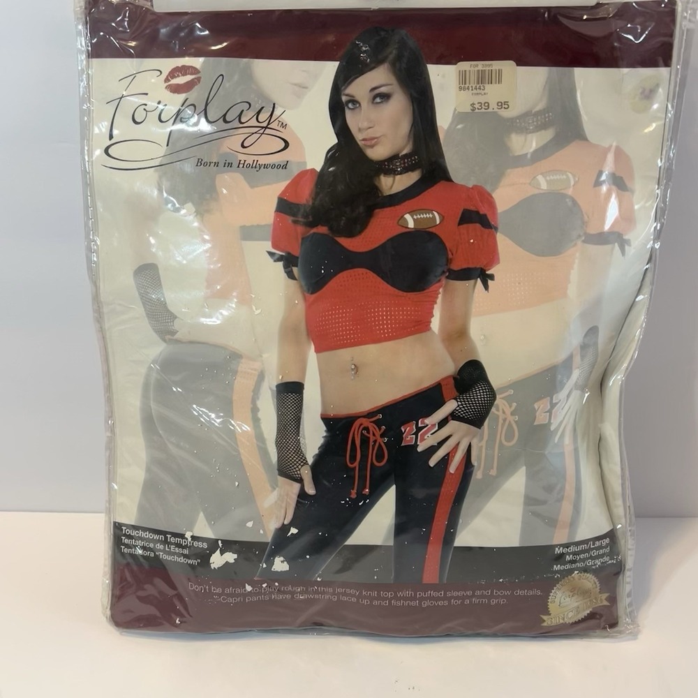 Halloween Costume Touchdown Temptress Forplay Size Medium/Large Football Cosplay